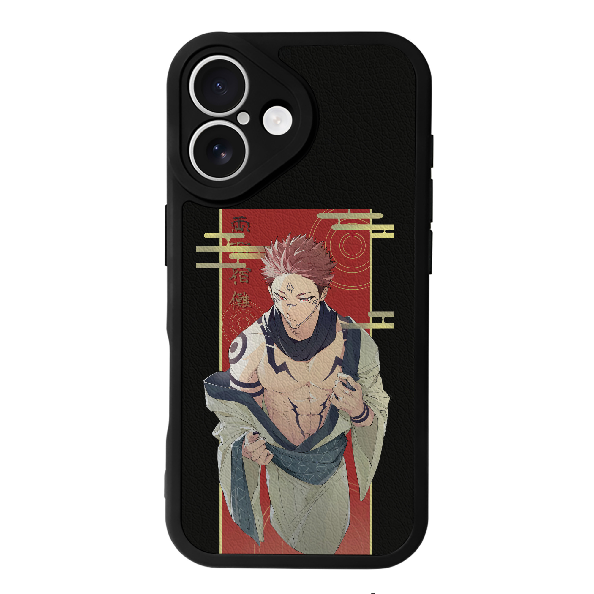 （画像用） 呪術廻戦 Jujutsu Kaisen 【iPhone 16シリーズ対応】シリコンスマホケース（レザー調） 材質：シリコン